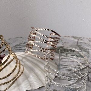 Rose gold cuff spiral/ bangel bracelet